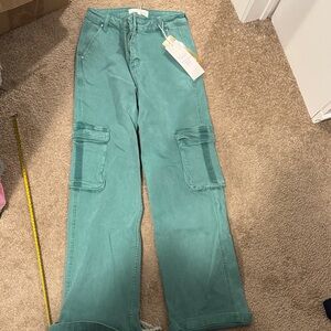 Risen Teal Cargo Pants